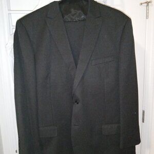 Black 3 Piece Pinstripe Suit